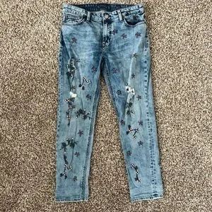 Lucky Brand Floral Embroidered Acid Wash Jeans | Poshmark