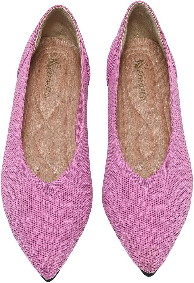 Semwiss Women's Ballet Flats Comfortable Casual Dressy Shoes,Work Flats Office Shoes Pointed Toe ... | Amazon (US)