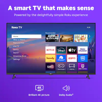 Roku - 55" Class 4K HDR LED Smart RokuTV (2025) | Best Buy U.S.