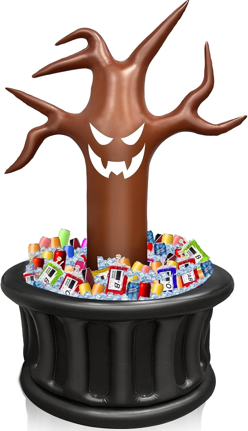 TURNMEON 5 Ft Halloween Infltable Drink Cooler, 100+ Cans Large Capacity Halloween Inflatable Dead Tree Cooler Decoration Party Supplies for Outdoor Indoor Home Halloween Theme Parties Events | Amazon (US)