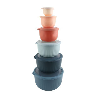 COOK WITH COLOR DEEP MIXING BOWLS WITH LIDS 12 PIECE MULTI | Target