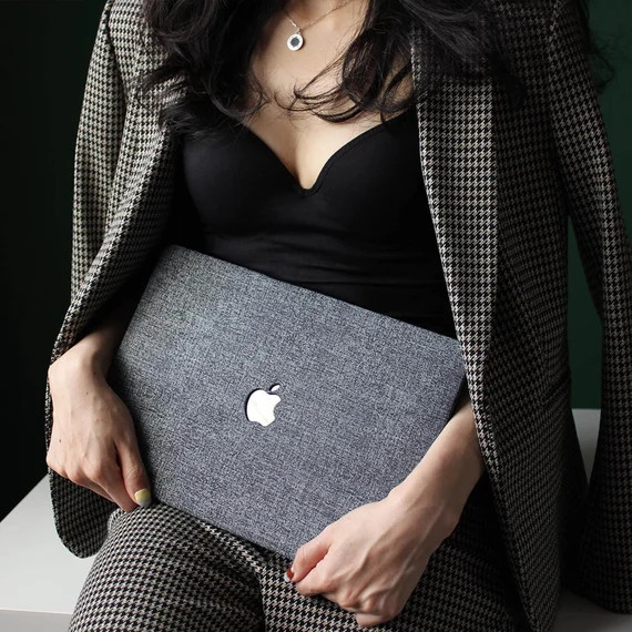 Cowboy Texture Leather Hard Cover Macbook Case Neutral | Etsy | Etsy (US)