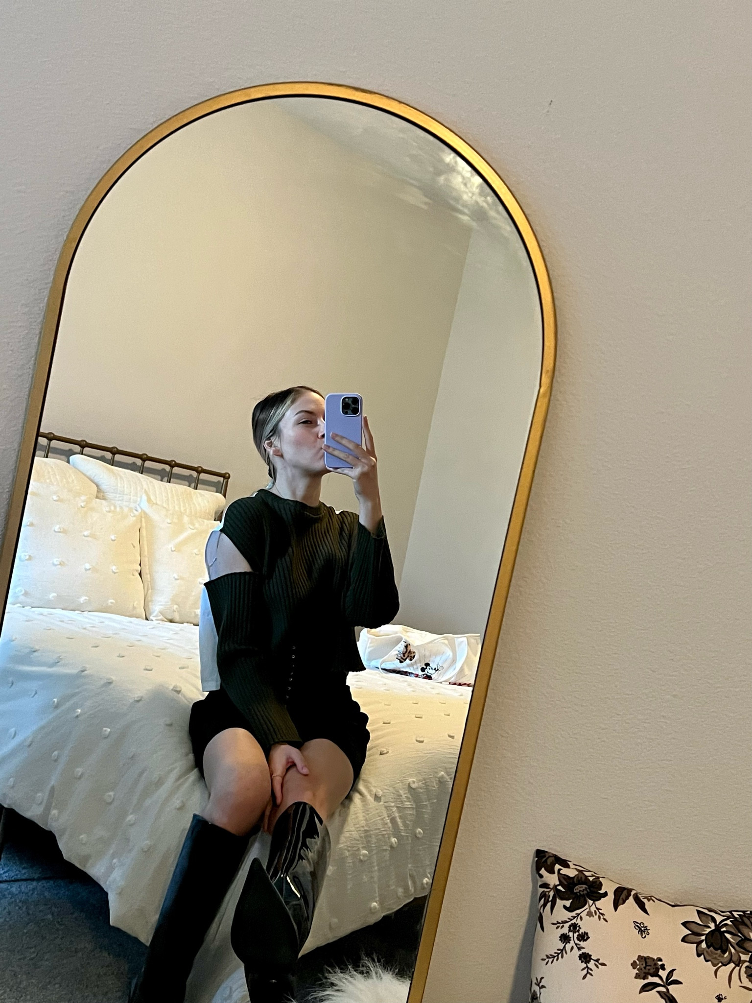 Loving this cold shoulder sweater! Perfect as the seasons start to change for a spring look, paired with my favorite booties. 

Knee high boots, black boots, green crop sweater, denim skirt 

#LTKSeasonal #LTKSale #LTKhome