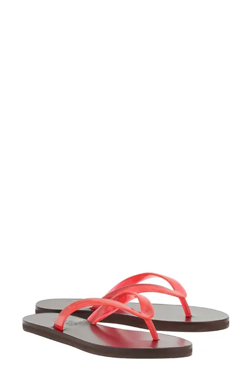 Ancient Greek Sandals Saionara Jelly Flip Flop in Clear Red at Nordstrom, Size 41 | Nordstrom