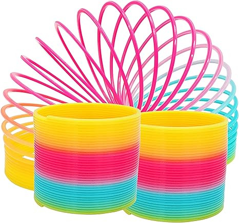 The Dreidel Company Plastic Multicolor Coil Spring, Goody Bag Fillers, Party Favor for Kids, 3" I... | Amazon (US)