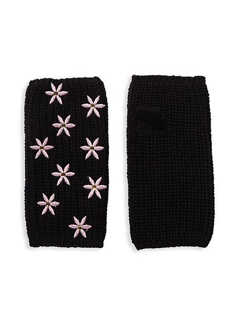 Carolyn Rowan Collection Floral Embroidered Fingerless Gloves on SALE | Saks OFF 5TH | Saks Fifth Avenue OFF 5TH