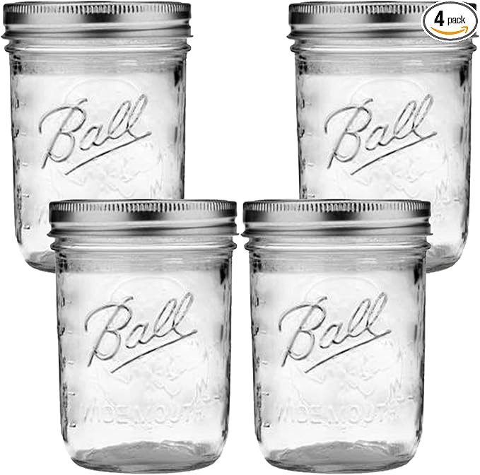 Wide mouth Mason jars make it easy to fill or empty the Pint jars with chunks fruits and large ve... | Amazon (US)