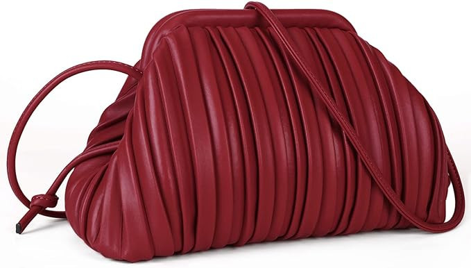 GLITZALL Clutch Purse and Dumpling Bag for Women,Designer Cloud Handbag and Ruched Bag with Detac... | Amazon (US)