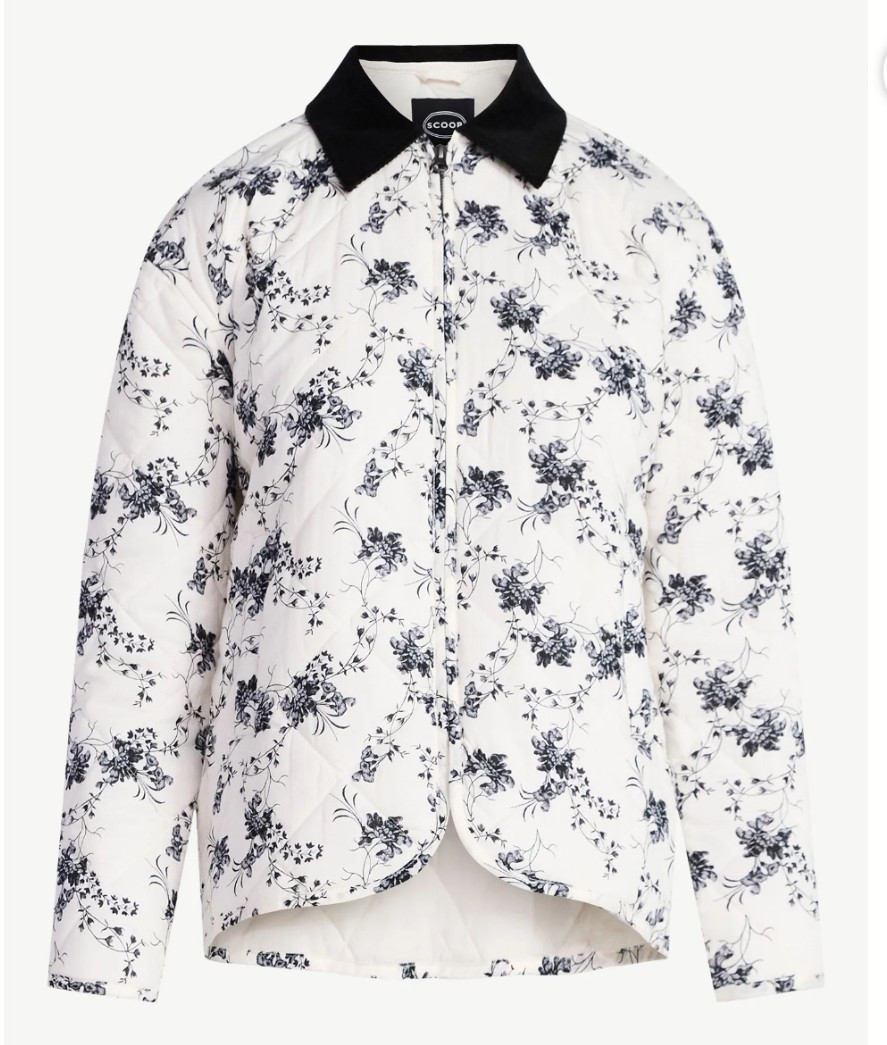 Cottage style jacket in black & white