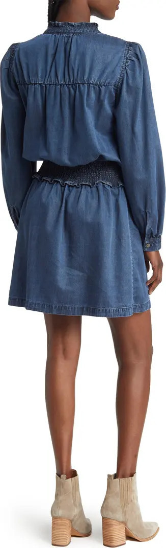 Shawna Chambray Smocked Waist Minidress | Nordstrom