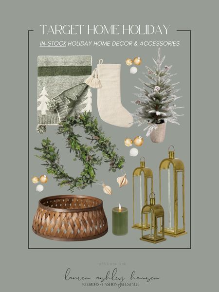 Target in-stock holiday finds! If you’re still shopping for some finishing touches for the holiday season, all of these are perfect. This garland and these lanterns are part of the HGTV collection and so pretty! Love this throw! 

#LTKhome #LTKstyletip #LTKHoliday