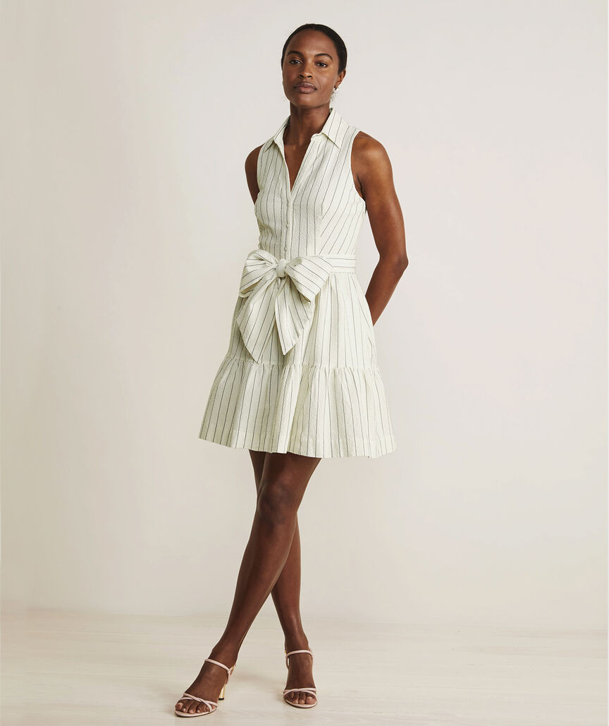 Kentucky Derby Seersucker Tiered Dress | vineyard vines
