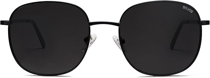 SOJOS Classic Trendy Square Sunglasses for Women Men Cute Big Frame Gold Shades SJ1137 | Amazon (US)