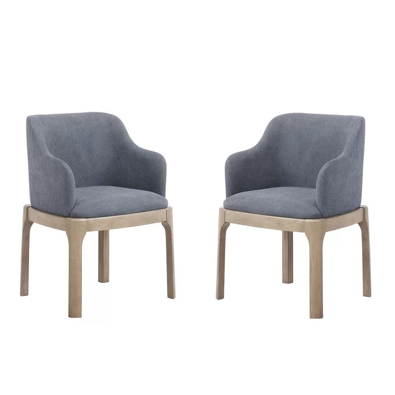 Salvi Velvet Arm Chair in Denim Blue | Wayfair North America