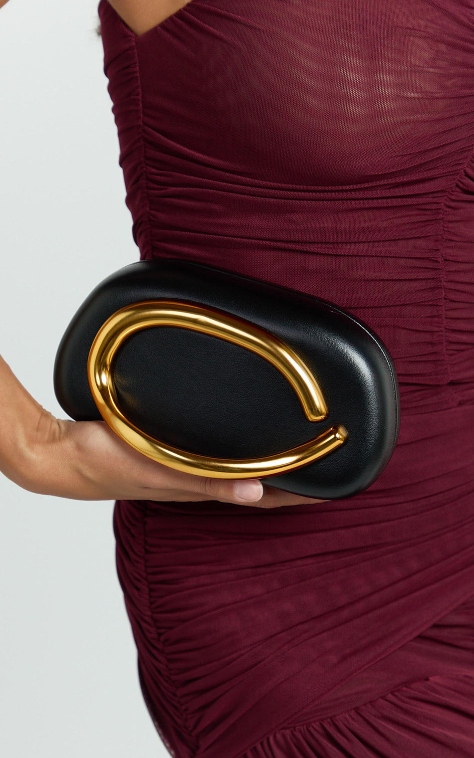 Katherine Bag - Clutch With Gold Hardware in Black | Showpo (US, UK & Europe)
