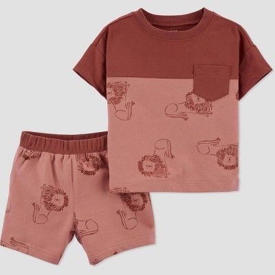Baby Boys' Lion Top & Shorts Set - Just One You® made by carter's Rust | Target