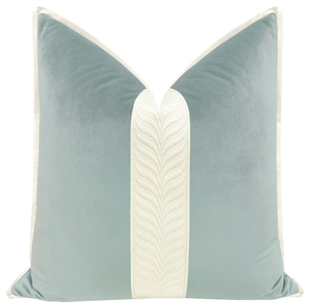 MELROSE VELVET // CERULEAN BLUE + TRELLIS TRIM // BONE | LITTLE DESIGN COMPANY