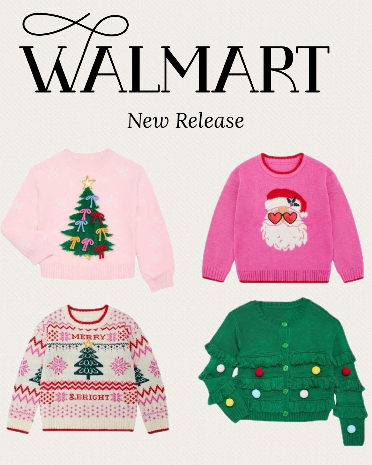 New Holiday Time drop at Walmart 🎄 The girls’ Christmas sweaters this year are too cute — candy trees, pom-poms, Santa in heart shades 😍 Hard to pick just one! I also linked options for the whole fam — my fave might be the women’s Fair Isle sweater from Holiday Time 😍 #walmartpartner #walmartfashion #holidaystyle #christmassweater

#LTKSeasonal #LTKHoliday #LTKKids