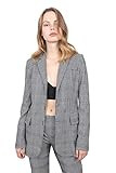 Women's Casual Plaid Blazer Jacket - Cute Long Sleeve Lapel Collar Check Outerwear Daily Work Office | Amazon (US)