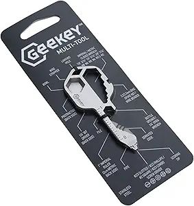 Geekey Multi-tool | Original Stainless Steel Key Shaped Pocket Tool for Keychain | Mini Utility G... | Amazon (US)