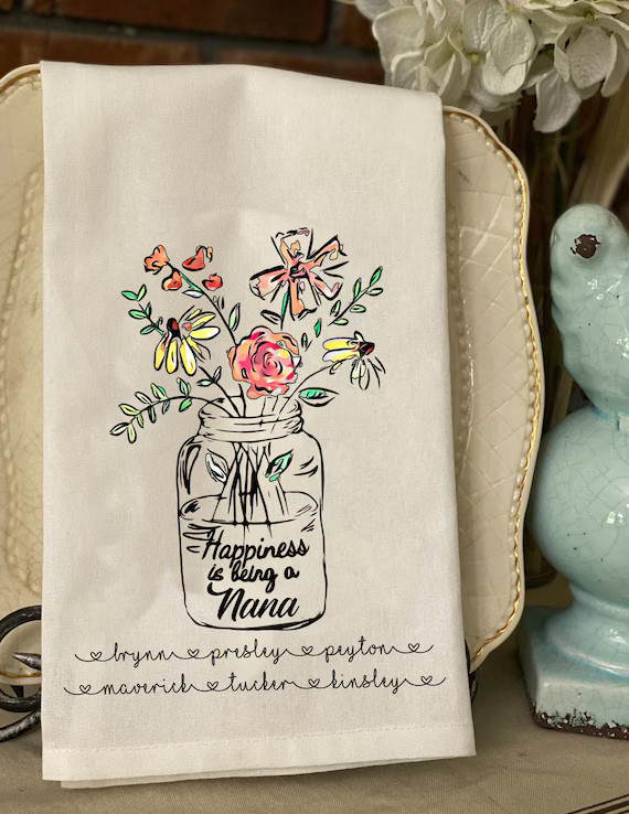 Gift for Grandparent Personalized Tea Towel Custom | Etsy | Etsy (US)