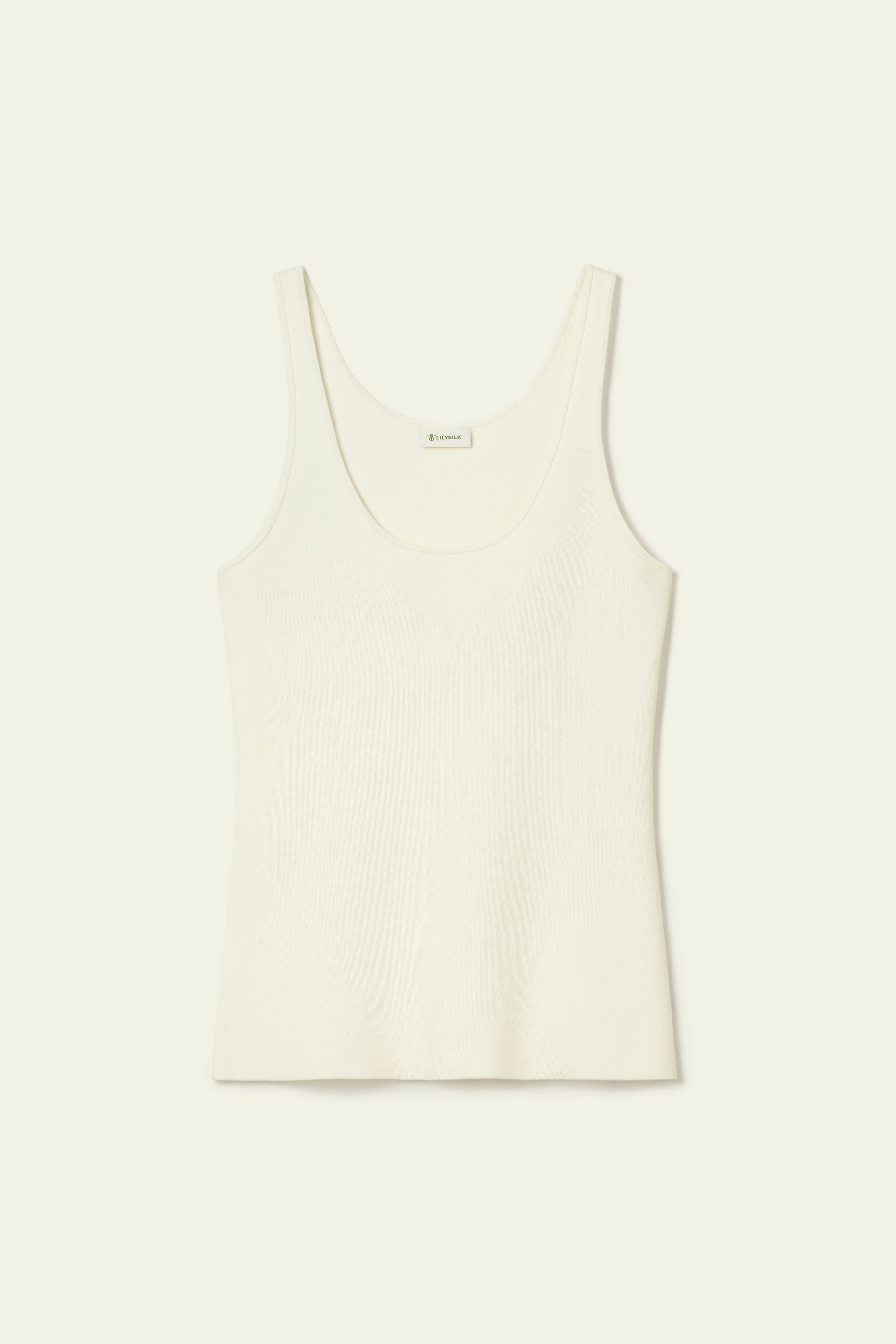 Milano Knit Silk Viscose Tank Top | LILYSILK