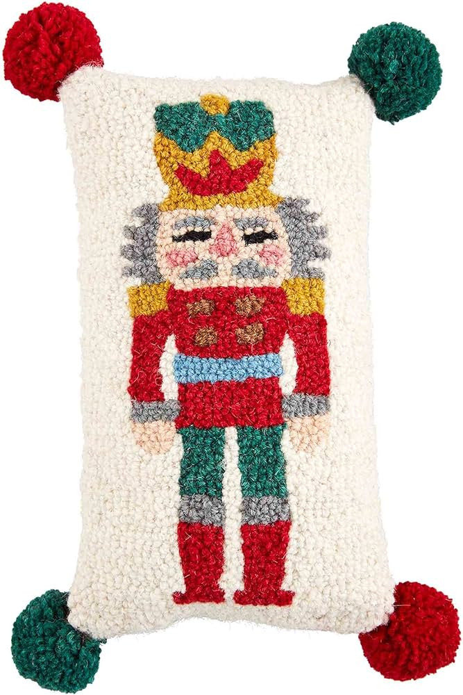Mud Pie Christmas Mini Hook Pillow, 6" x 12", Nutcracker | Amazon (US)