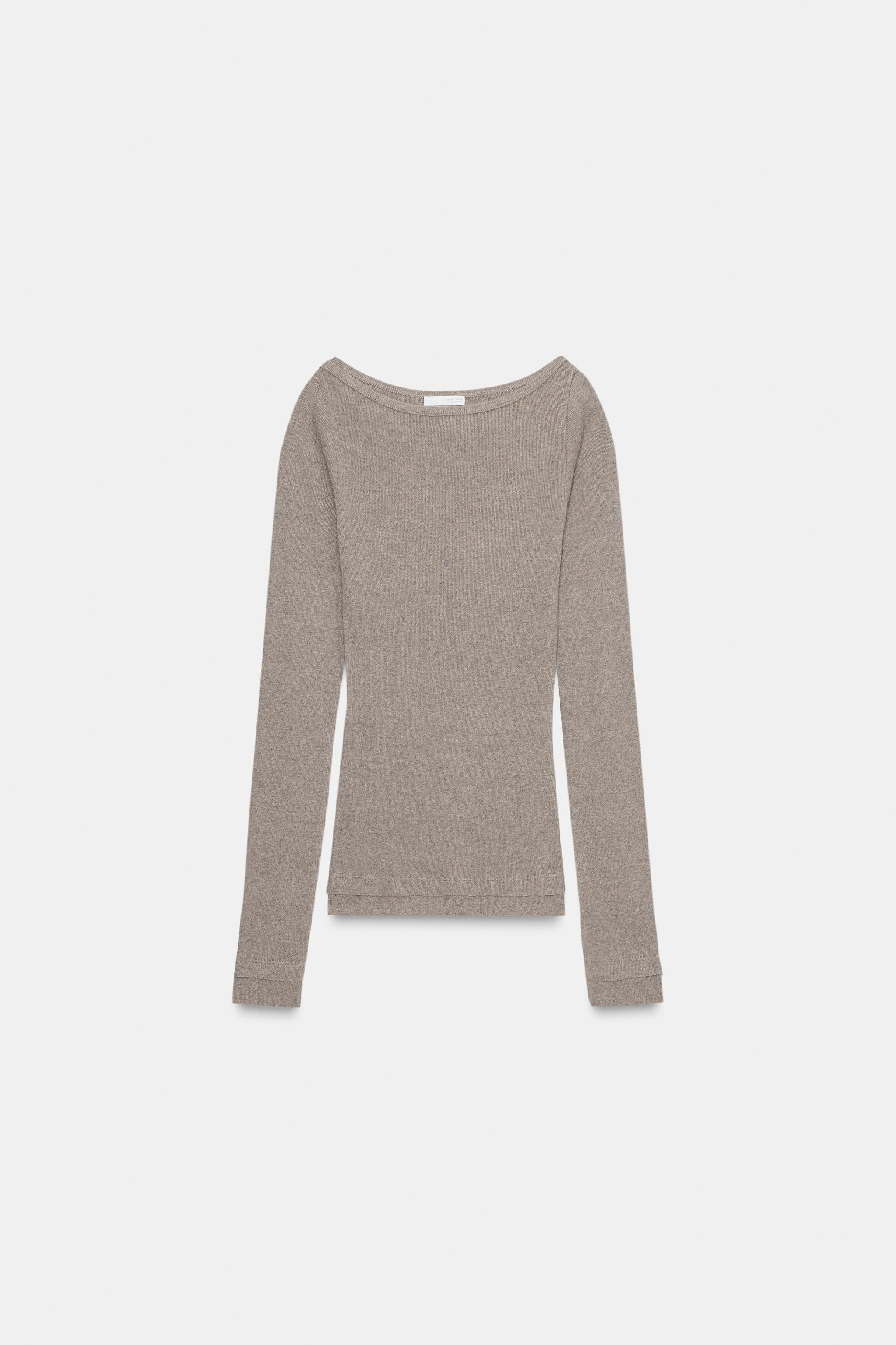 RIB BOAT NECK T-SHIRT | Zara US
