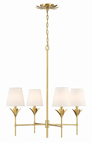 Crystorama Broche 4 Light Antique Gold Chandelier | Amazon (US)