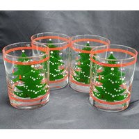 Waechtersback Lowball Old Fashions Christmas Glasses Holidays Trees Set Of 4 | Etsy (US)