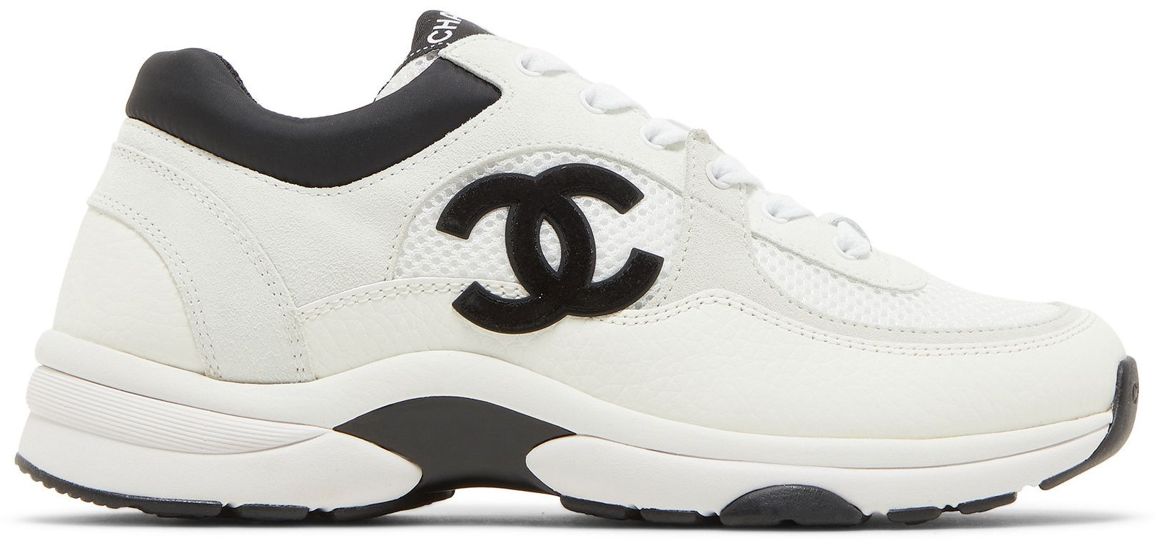 Chanel Wmns CC Logo Sneaker 'White Black' | GOAT