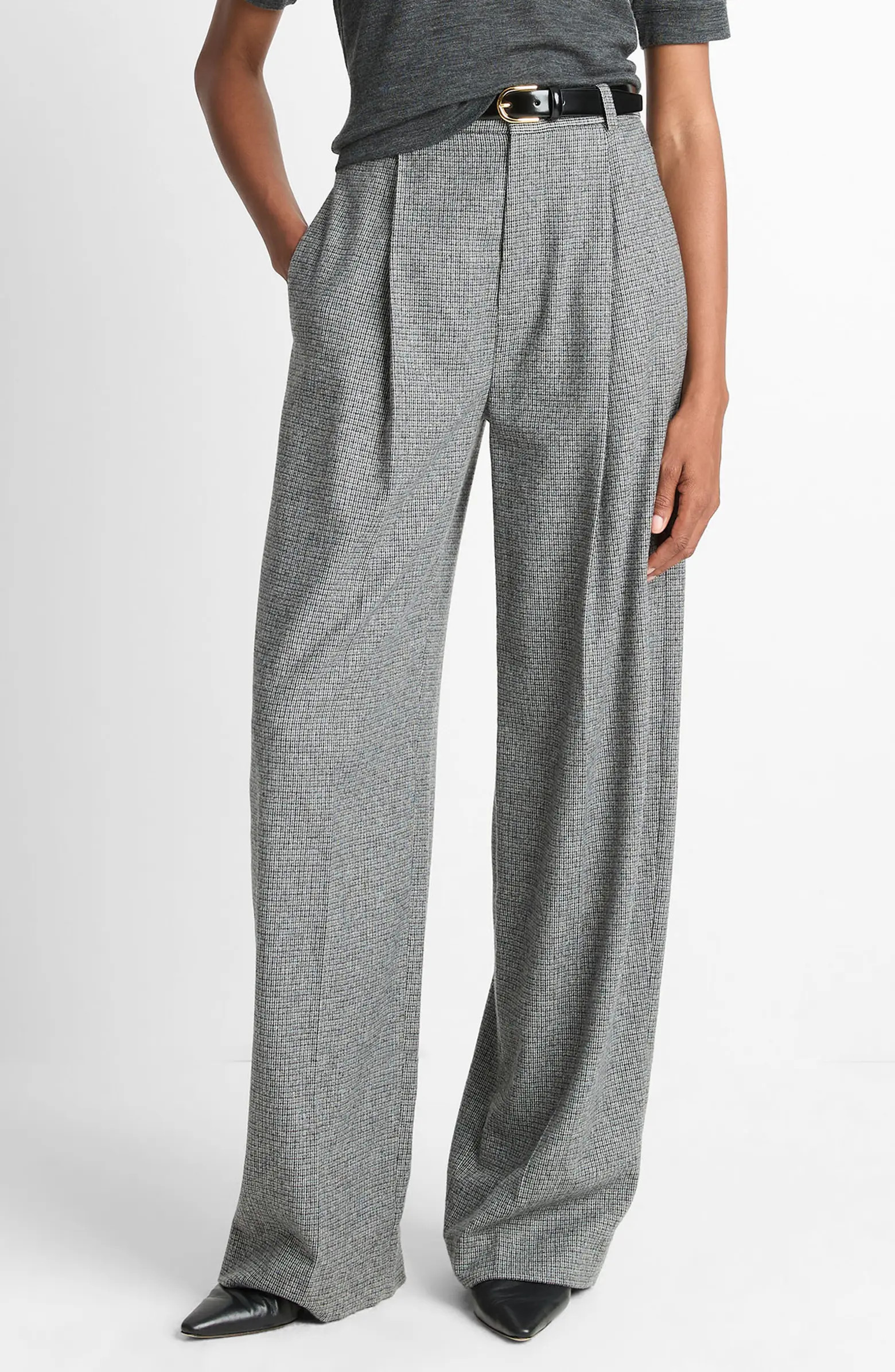 Vince High Waist Roman Check Pants | Nordstrom | Nordstrom