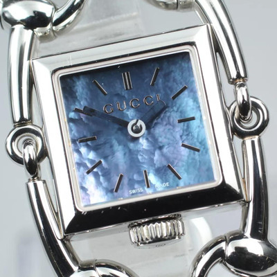 Vintage Near MINT New Battery GUCCI Signoria Women's Quartz Watch Blue shell  | eBay | eBay US