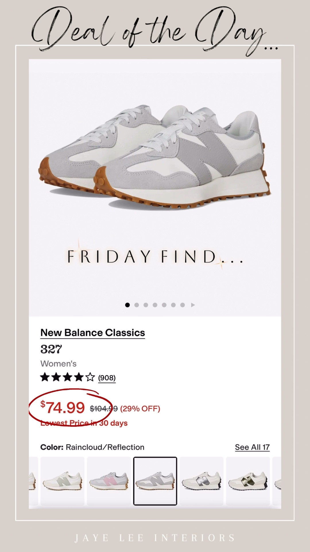 SNEAKER SALE!!! Select New Balance Classics 327 on sale in time for Christmas! 
#Zappos #NewBalance #NewBalance327 #Women’sRunningShoes #GiftsForHer #GiftsForMom #ActiveMom #FashionOver40 #jleeinteriors

#LTKActive #LTKSaleAlert #LTKfitnessgoals