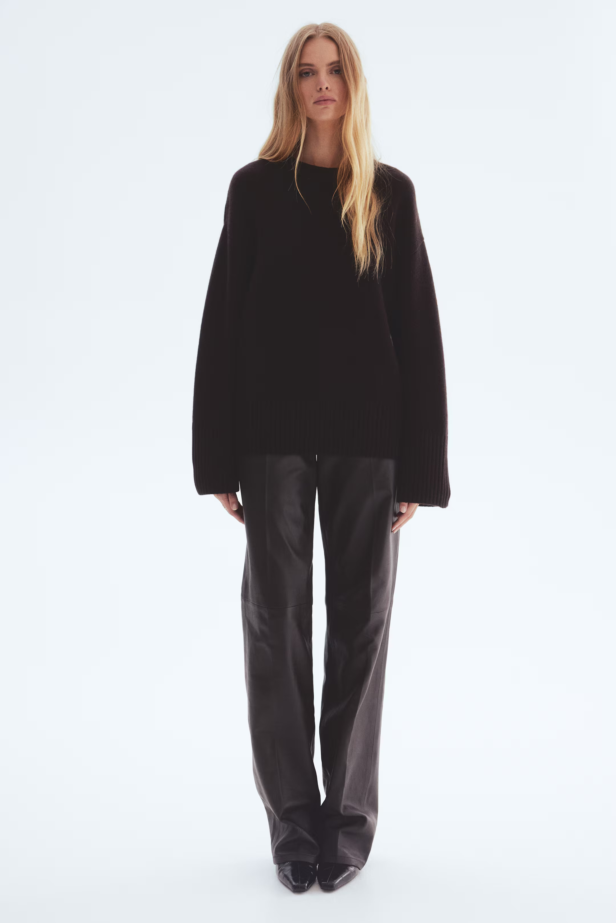 Cashmere-blend jumper - Dark beige - Ladies | H&M GB | H&M (UK, MY, IN, SG, PH, TW, HK)