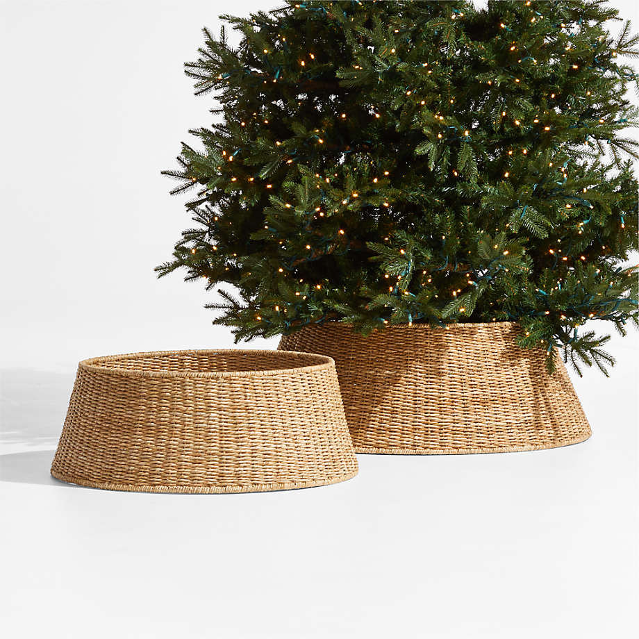 34" Woven Christmas Tree Collar + Reviews | Crate & Barrel | Crate & Barrel