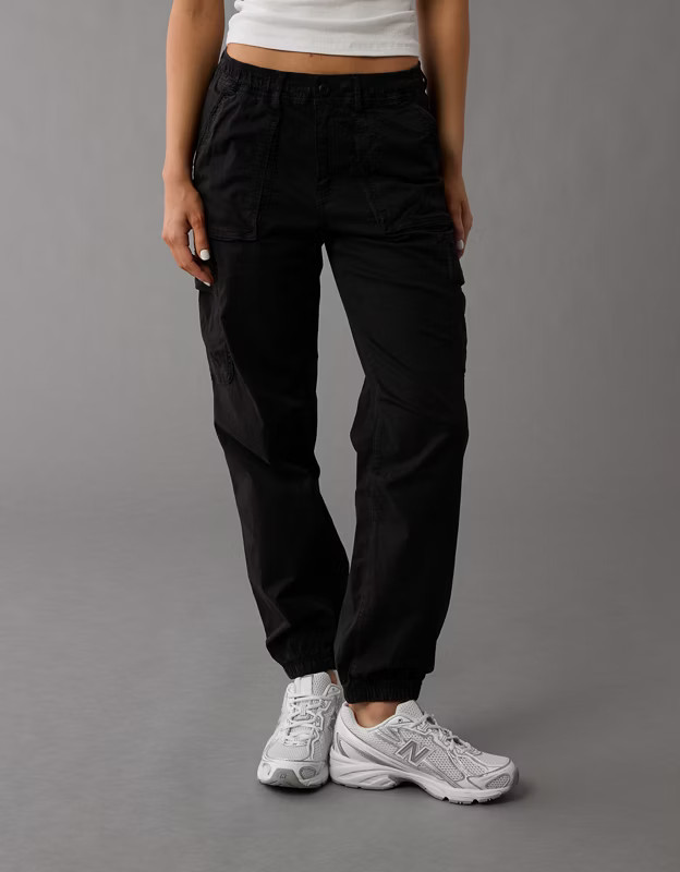 AE Stretch High-Waisted Baggy Cargo Jogger | American Eagle Outfitters (US & CA)
