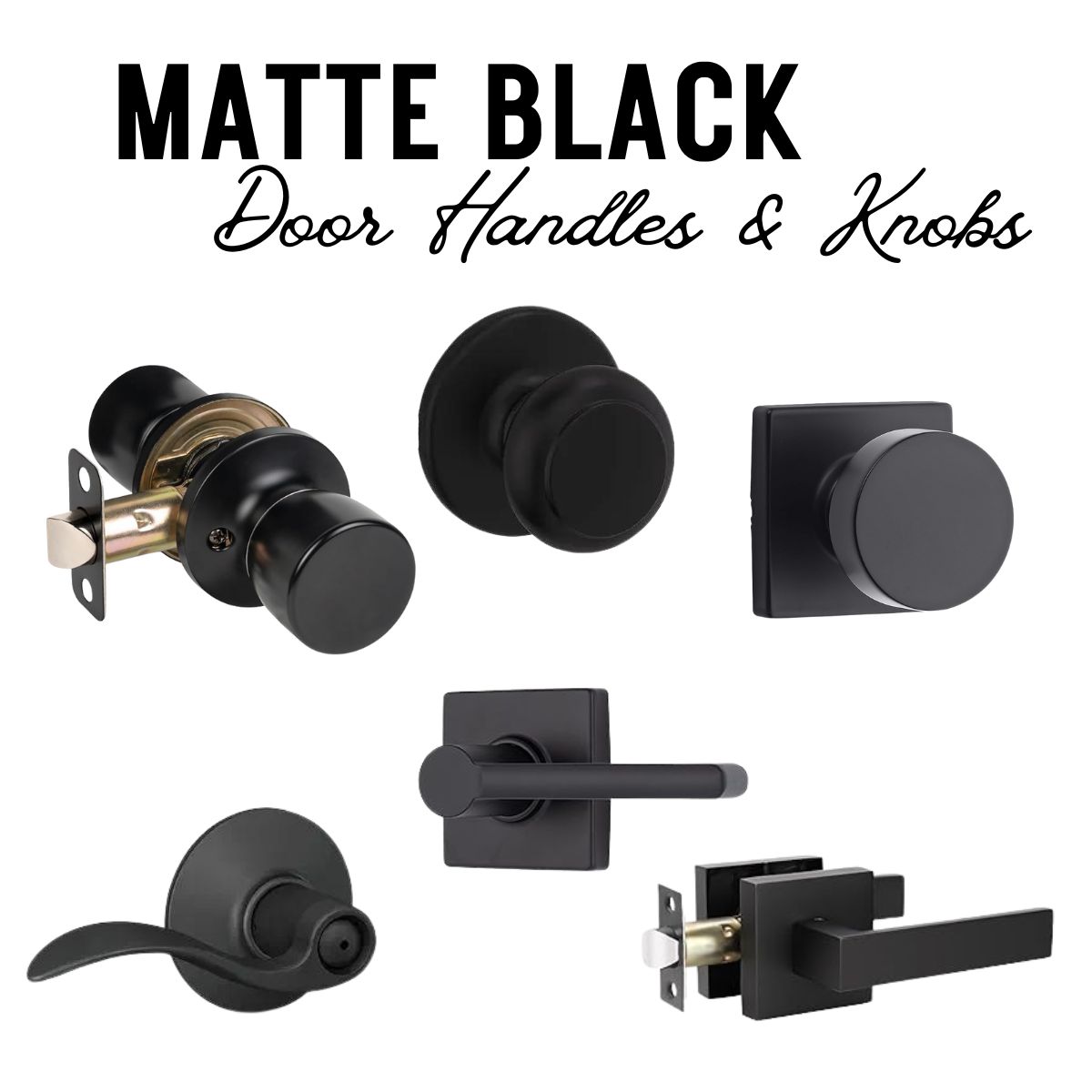 Matte Black Door Handles & Knobs | Amazon (US)