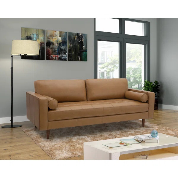 88'' Leather Sofa | Wayfair North America