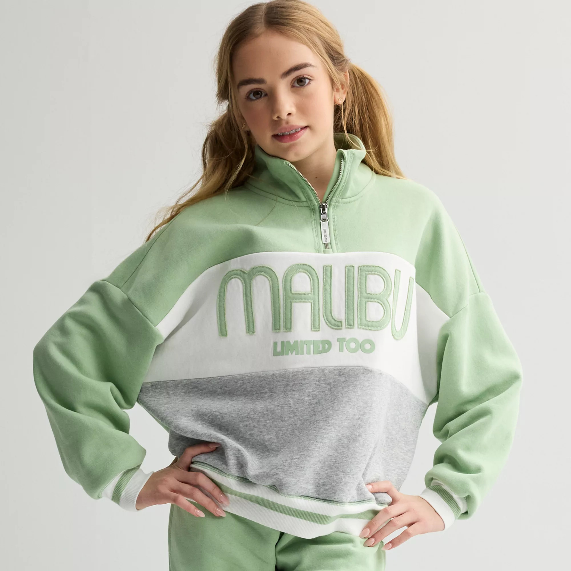 Girls 7-20 Limited Too Colorblock Quarter Zip | Kohl's