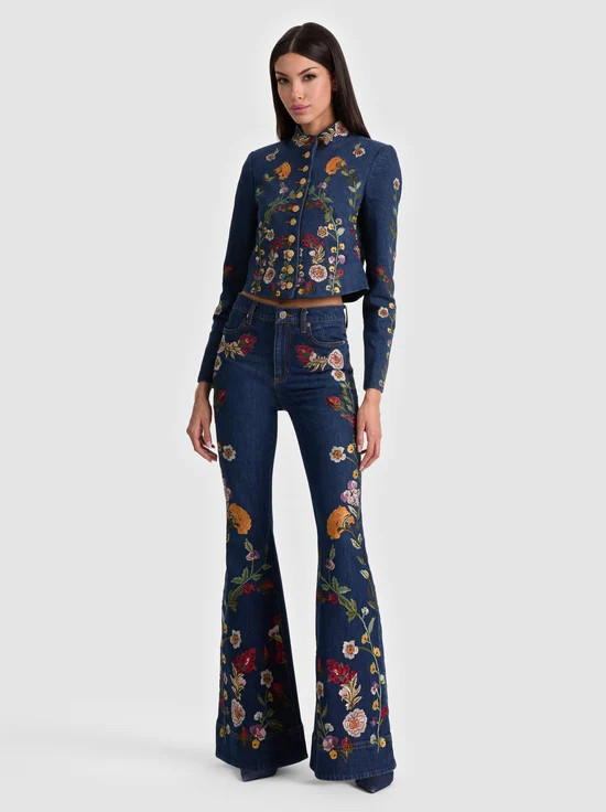 BEAUTIFUL EMBROIDERED JEAN | Alice + Olivia