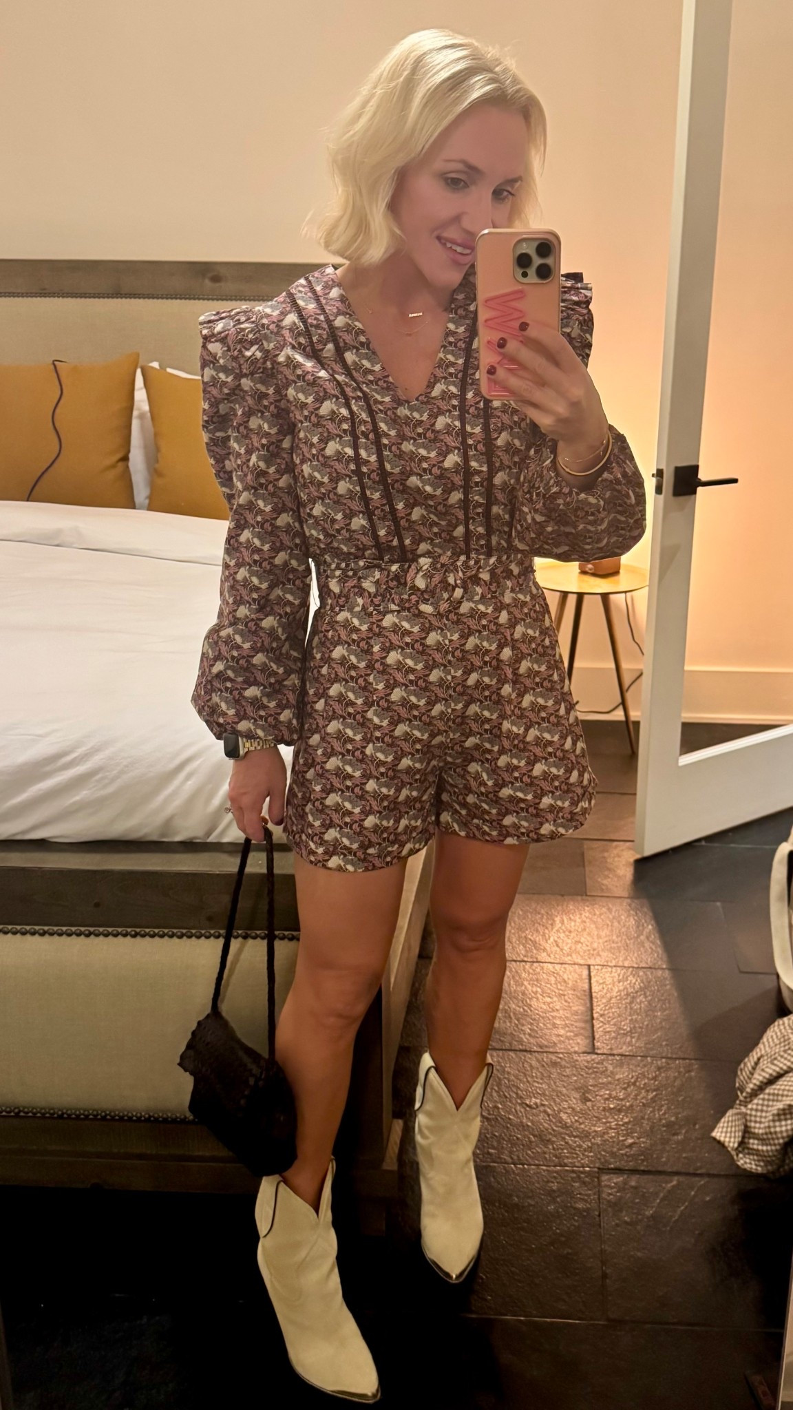 Tuckernuck romper. Fall romper. Size XS.
Fall look. Western booties. Western boots. Fall style. Petite style. 

#LTKSeasonal #LTKPetite #LTKStyleTip