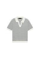 STRIPED SHORT SLEEVE KNIT POLO | Zara Canada