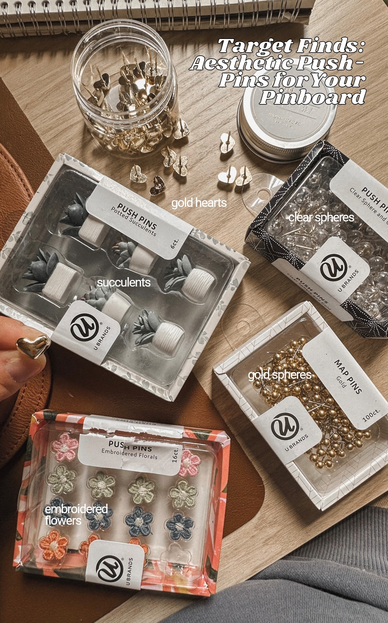 Found the cutest little pinboard accessories at my local #Target — aesthetic and trendy #pushpins for my #pinboard. Sharing the DIY pinboard soon!

#targetfinds #officeaccessories #officedecor #wfh #homeoffice

#LTKFindsUnder100 #LTKFindsUnder50 #LTKHome
