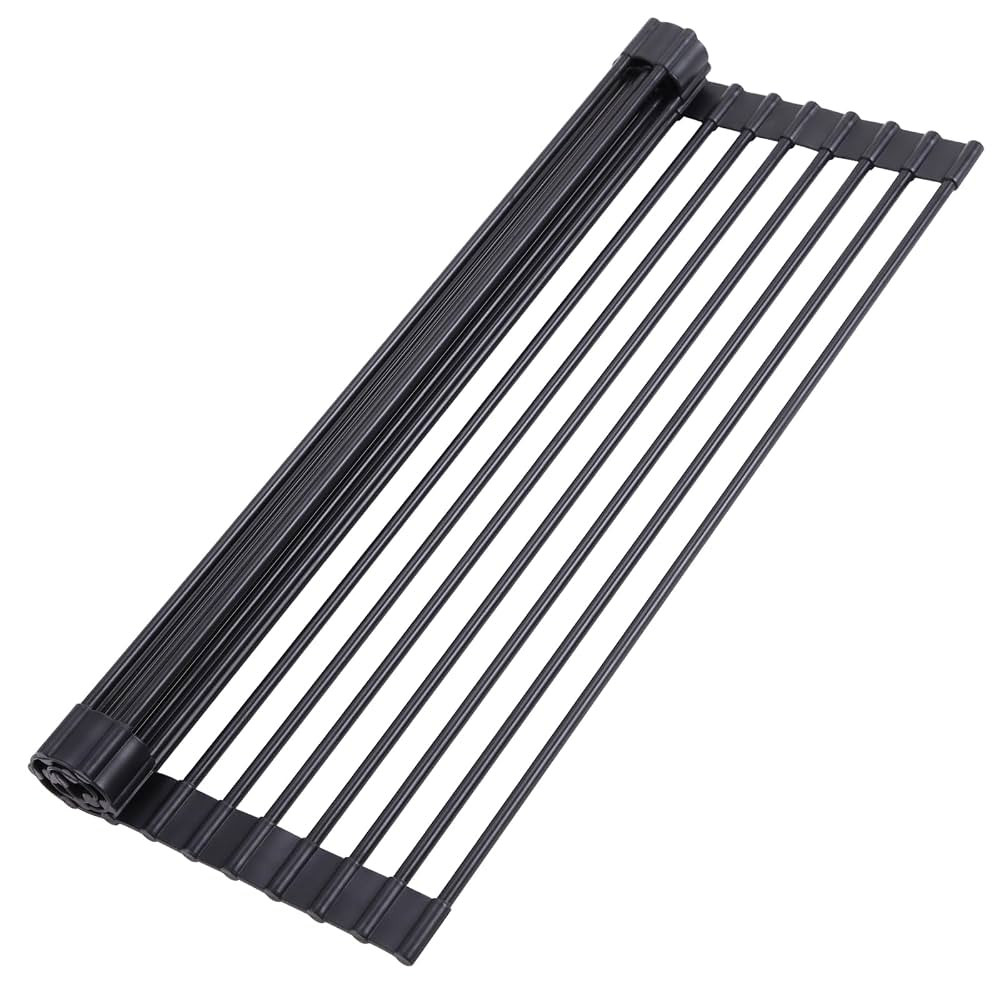 Ohuhu Roll Up Dish Racks, 16.5" L x 13" W Over The Sink Dish Drainer Drying Rack Kitchen Sink Org... | Amazon (US)