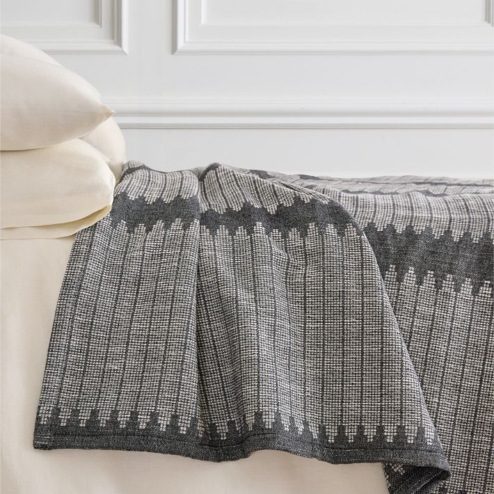 Reversible Woven Bed Blanket | West Elm (US)