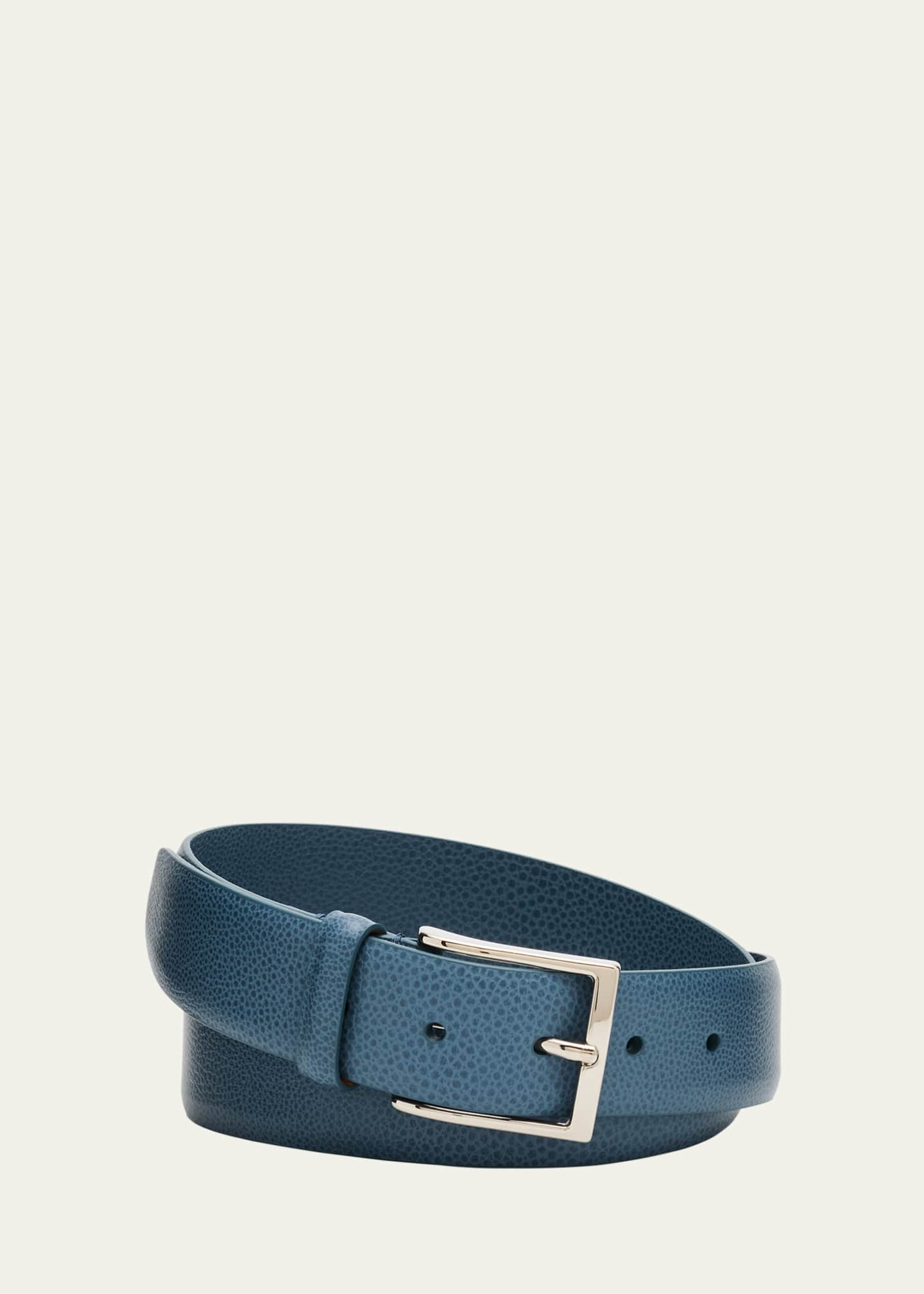 Simonnot Godard Men's Galuchat Grained Leather Belt, 35mm | Bergdorf Goodman
