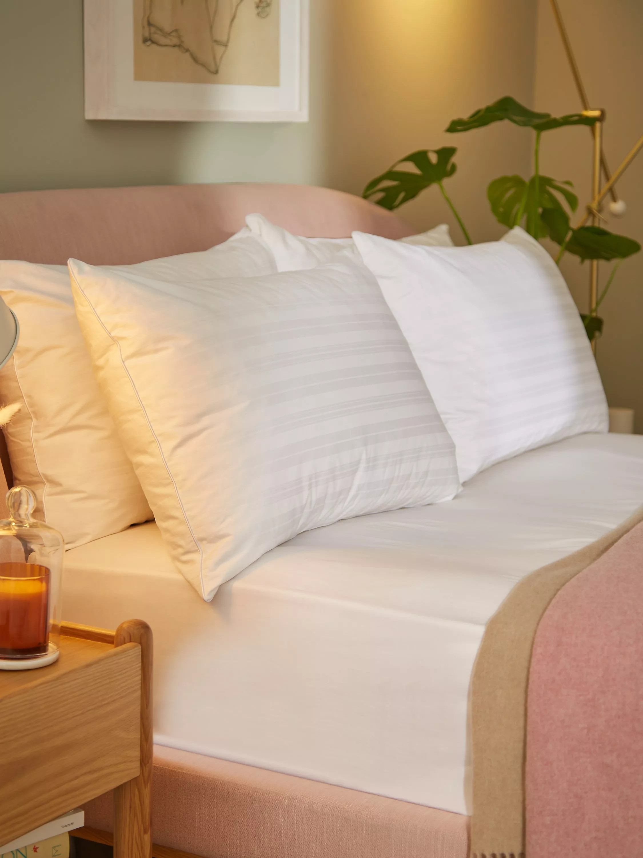 John Lewis Natural Collection Goose Feather & Down Kingsize Pillow, Medium (3) | John Lewis (UK)