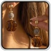Vintage Brown Resin Beads Statement Dangly Earrings for Women | Amazon (US)