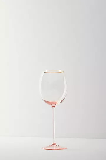 Gilded Rim White Wine Glass | Anthropologie (US)